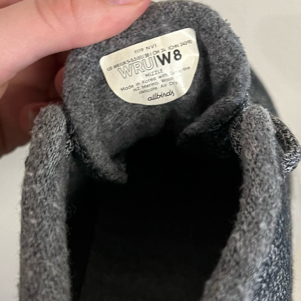 Allbirds Women's Wool Runner-up Mizzles in Natural Grey 8 - Picture 14 of 14